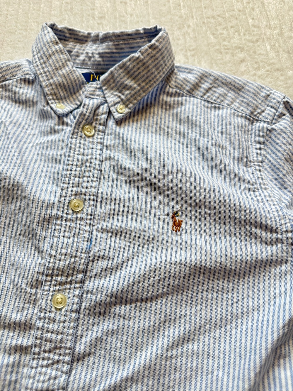 Polo by Ralph Lauren Blue & White Striped Button-Down Shirt - Picture 7 of 10